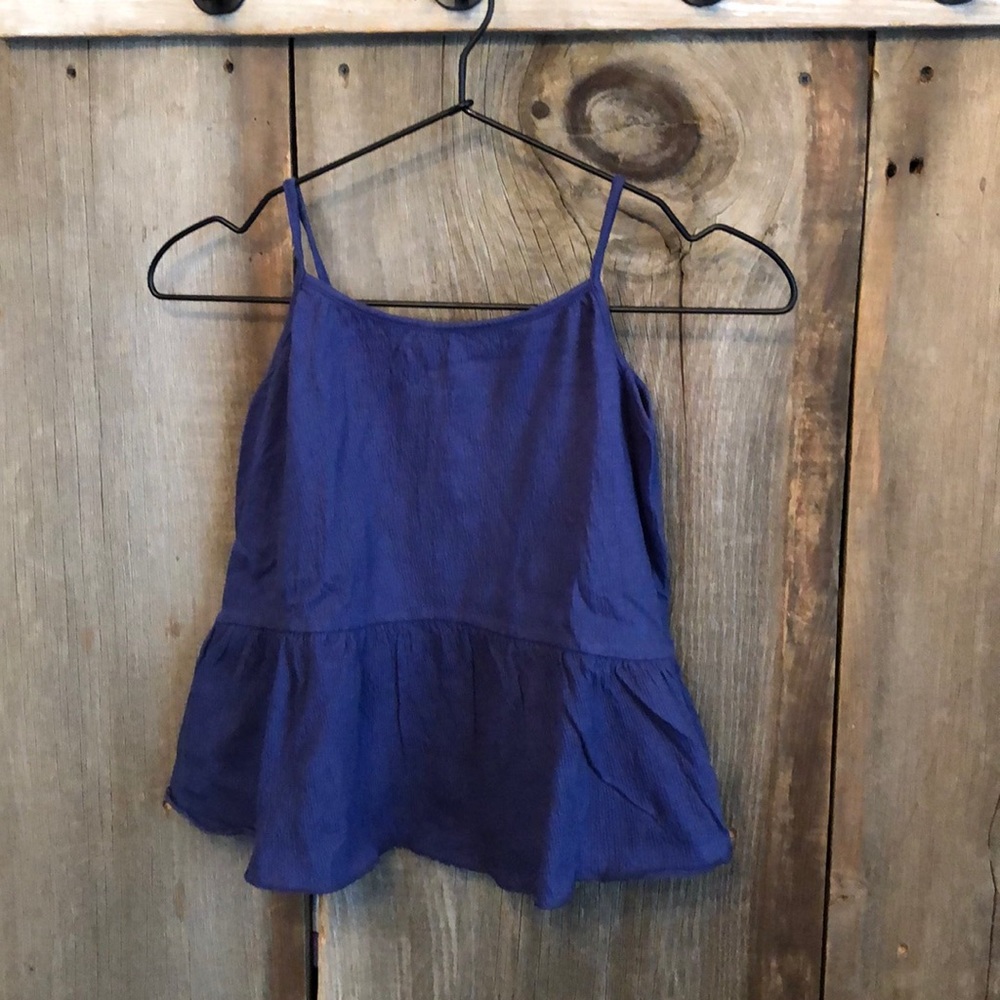 Old Navy Peplum Cami Tank Blue Large 10 12
